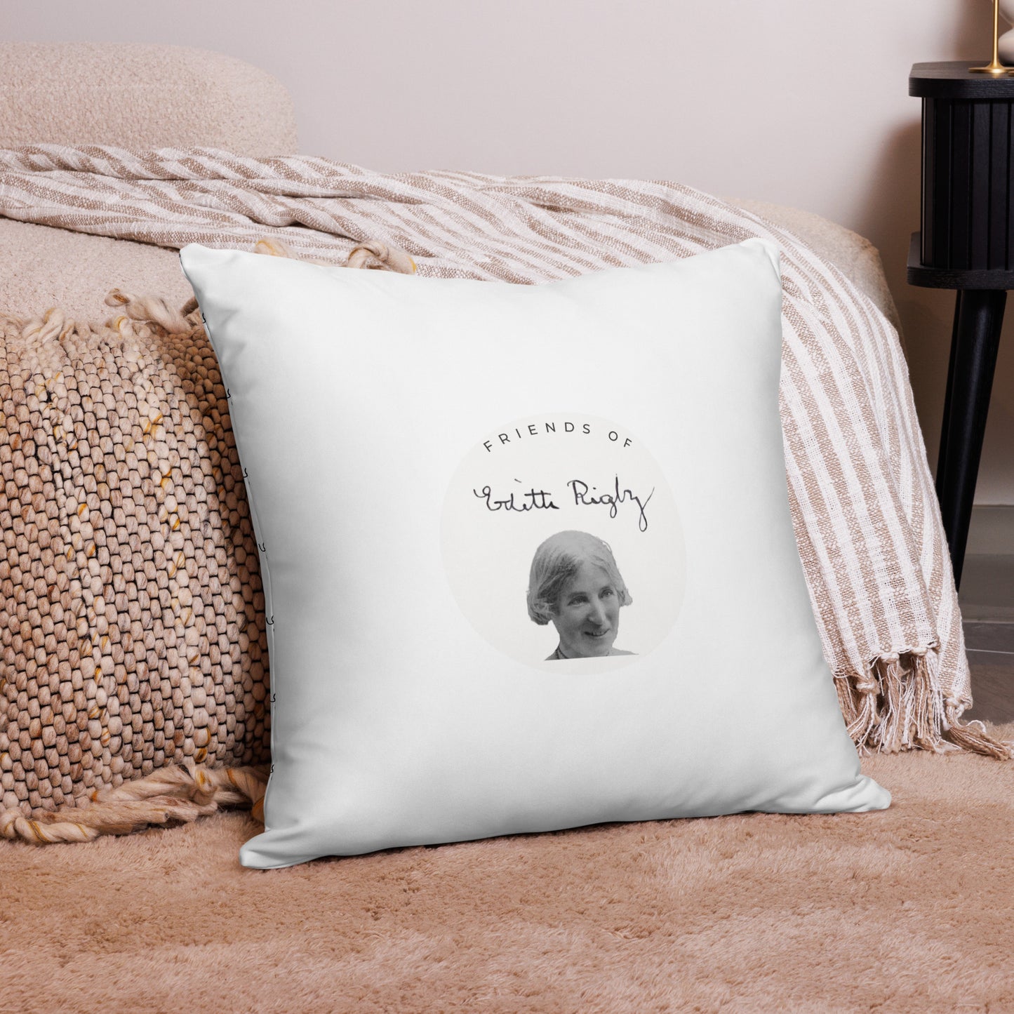 Friends of Edith Rigby Logo Cushion