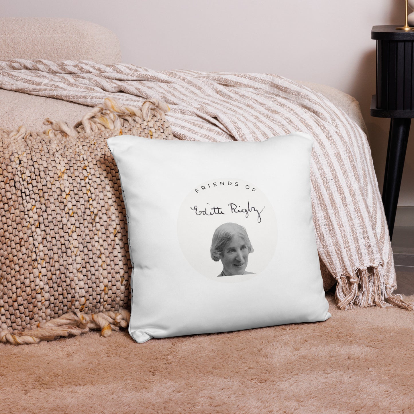 Friends of Edith Rigby Logo Cushion