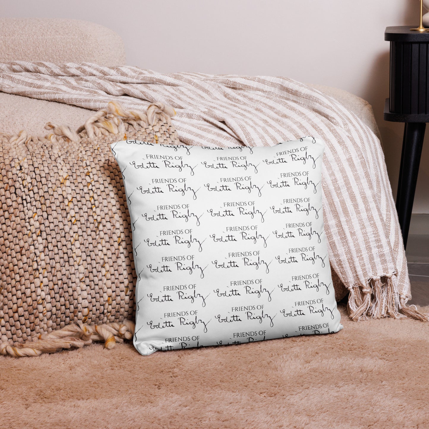 Friends of Edith Rigby Logo Cushion