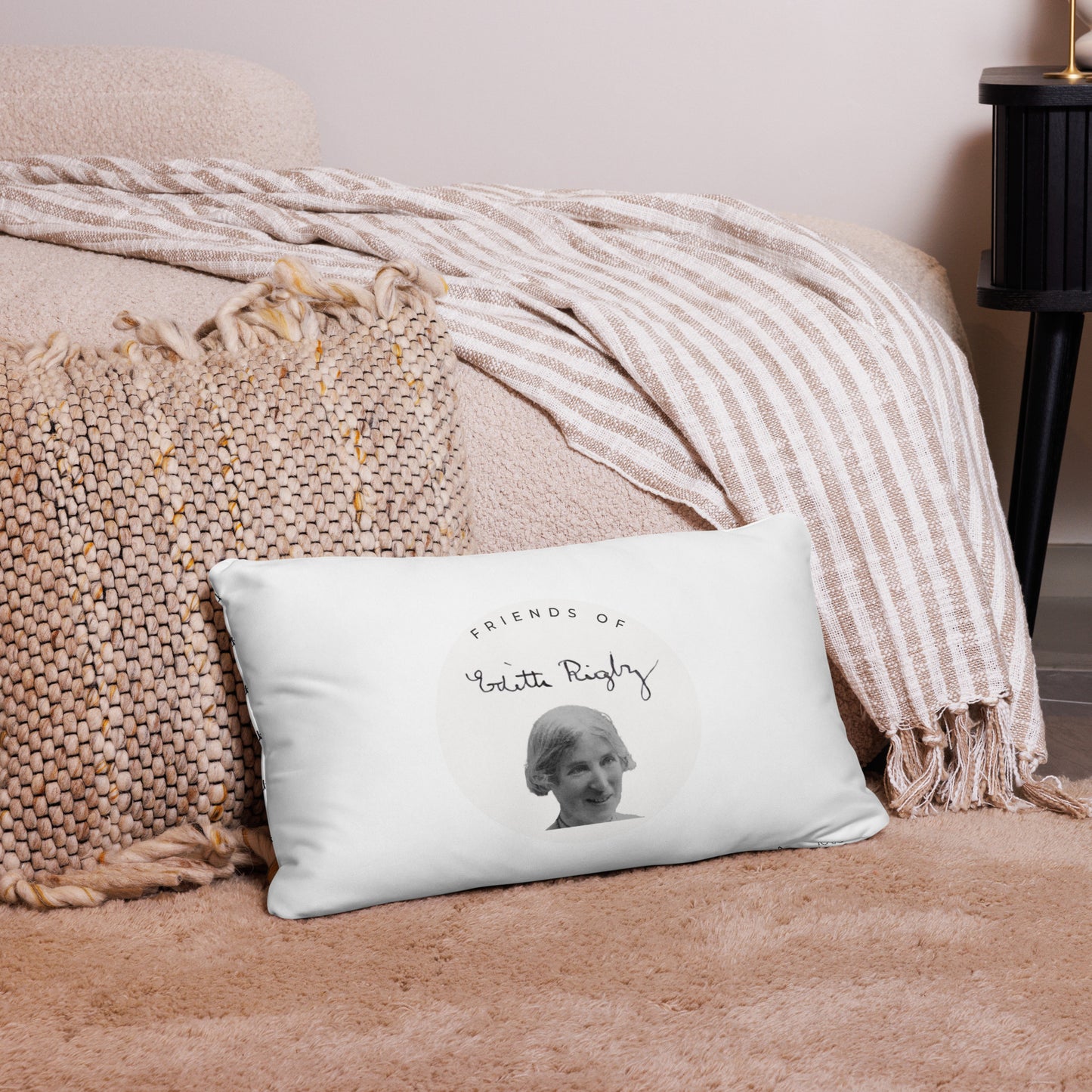 Friends of Edith Rigby Logo Cushion